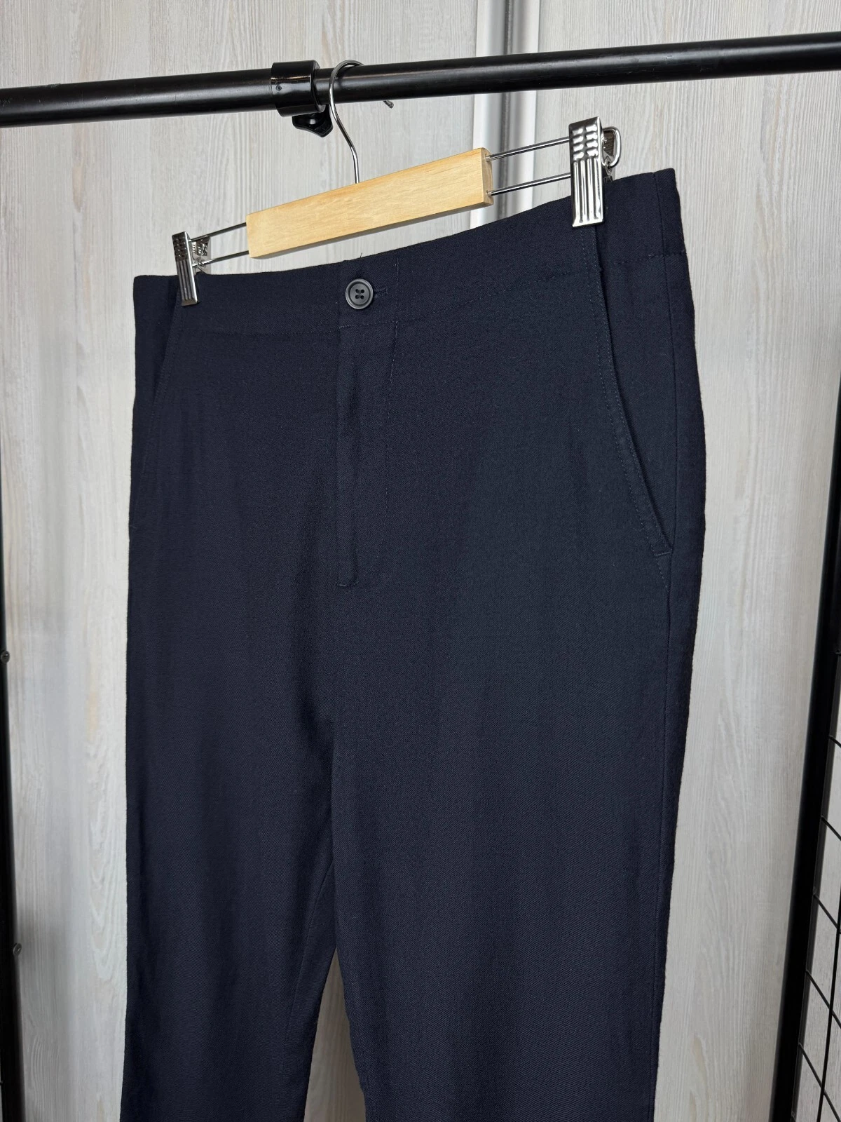 Acne Studios Pace Wool PAW16 pantaloni casual blu navy