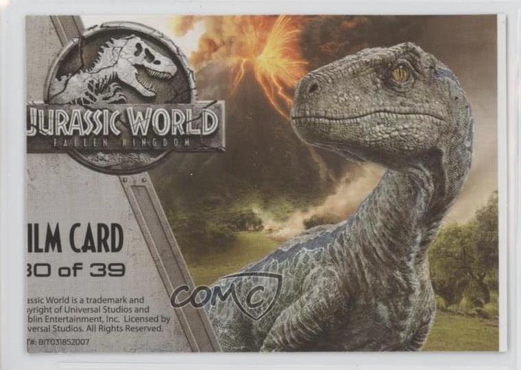 2018 Jurassic Word Fallen Kingdom Film Cards Owen Grady Chris Pratt 30
