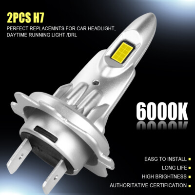 Chemini H7 LED Headlight Bulb 60W 12000LM Replace For Car Headlight Conversion Kit Of Halogen Bulb Or Xenon Bulb High/Low Beam 6500K White(pack Of 2 - View #9