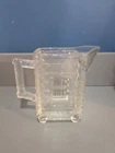 Log Cabin Maple Syrup Pitcher EAPG Central Pressed Clear Glass  Creamer Milk VTG