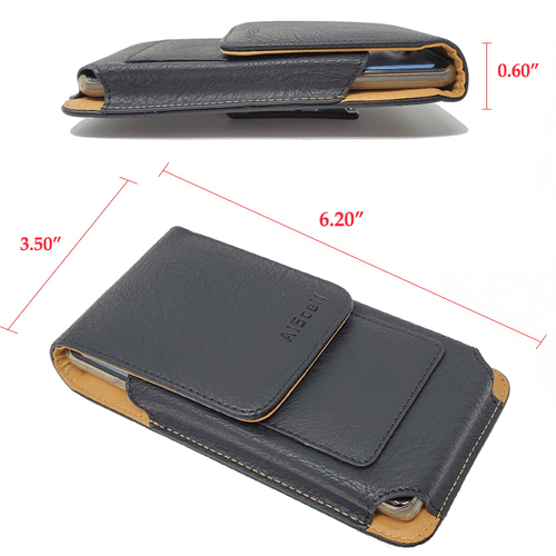 Vertikale Tasche Holster passend für iPhone 16e, 16 Pro, 16 mit Otterbox, Stoßfeste Hülle - Bild 2 von 10