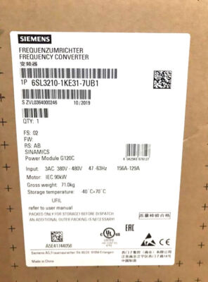 6SL3210-1KE31-7UB1 New SIEMENS SINAMICS G120C P0WER M0DULE 6SL3210-1KE31-7UB1