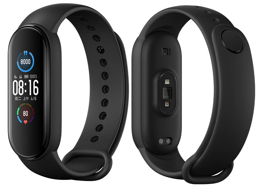 Xiaomi Mi Smart Band 5 - 1.1 AMOLED Color Screen, IP68 Waterproof  Wristband BT 5.0 Fitness, Sleep, 24/7 Heart Rate, Swimming, Health Tracker  (Black) 