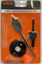 3 PCs Door Lock Installation Kit Hole Saw Bit Set High Quality