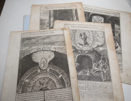 9 ORIGINAL ENGRAVINGS by HIEROYNMUS WIERIX / PASSERI 1593 GOSPELS IN PICTURES
