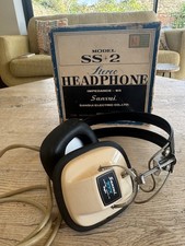 Vintage Sansui SS+2 SS-2 Stereo Headphones Boxed Japan Tested Working