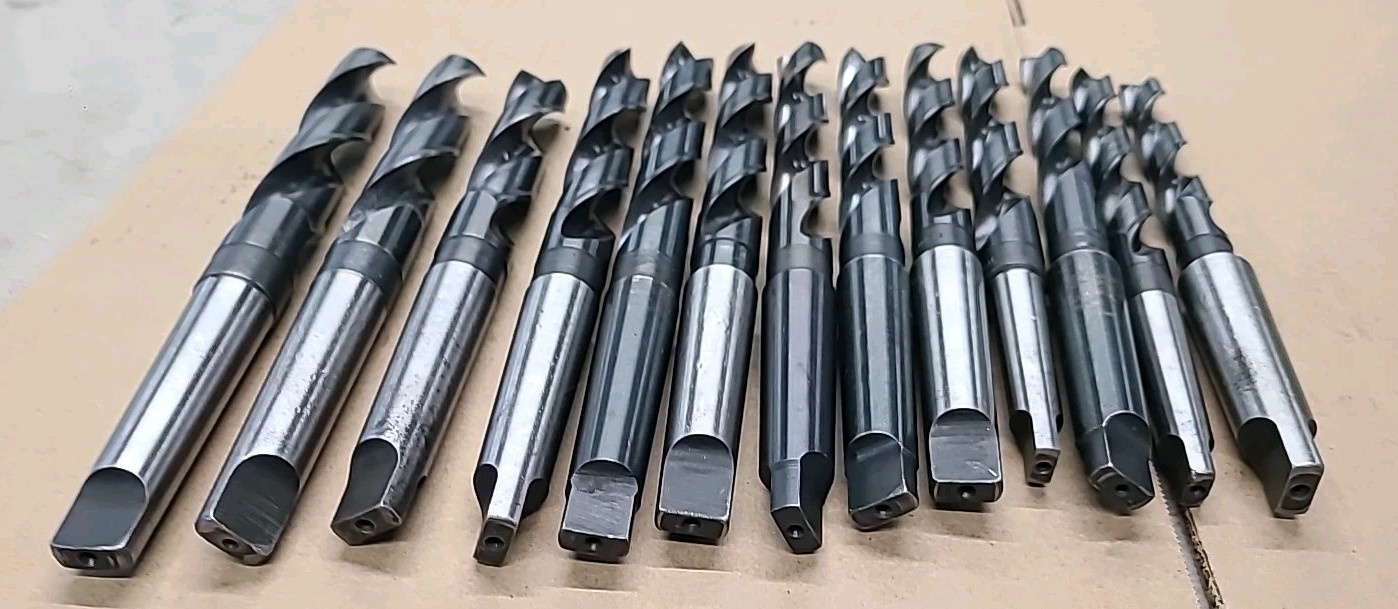 Taper Shank Drills Variety Lot Of 13 Large Sizes