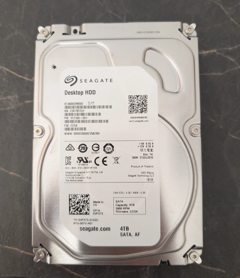 Hard Disk 4TB Seagate Barracuda – Usato, Testato, HDD 3.5" SATA 6Gb/s
