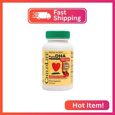 CHILDLIFE ESSENTIALS Pure DHA for Kids - Omega 3 Fish Oil Supplement for Childre