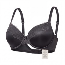 NWT Auden 32DD Smooth Light Lift Demi Bra Womens Dark Gray