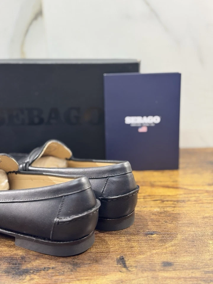 Sebago Mocassino Danielle Pelle Nero Fondo Cuoio Icon Sebago Loafer Donna 40 - Immagine 3 di 4