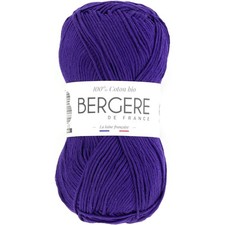 Pelote de laine - Glycine - 100% coton bio - 3mm - Tricot et crochet - Bergère d