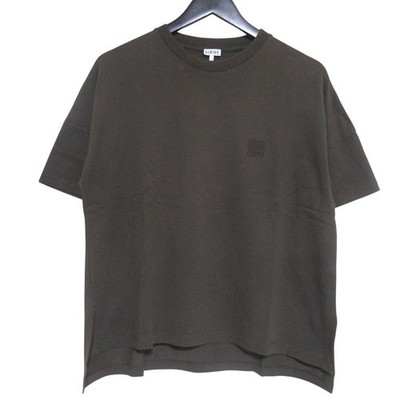 LOEWE Anagram Logo Boxy Fit Short-Sleeve T-Shirt, Size S Brown Women USED