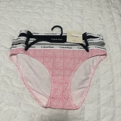 CALVIN KLEIN Women's 3 Bikinis Size  L cotton Stretch 