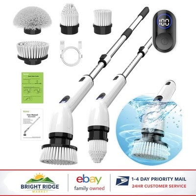 Cordless Electric Spin Scrubber for Efficient Bathroom and Kitchen Cleaning