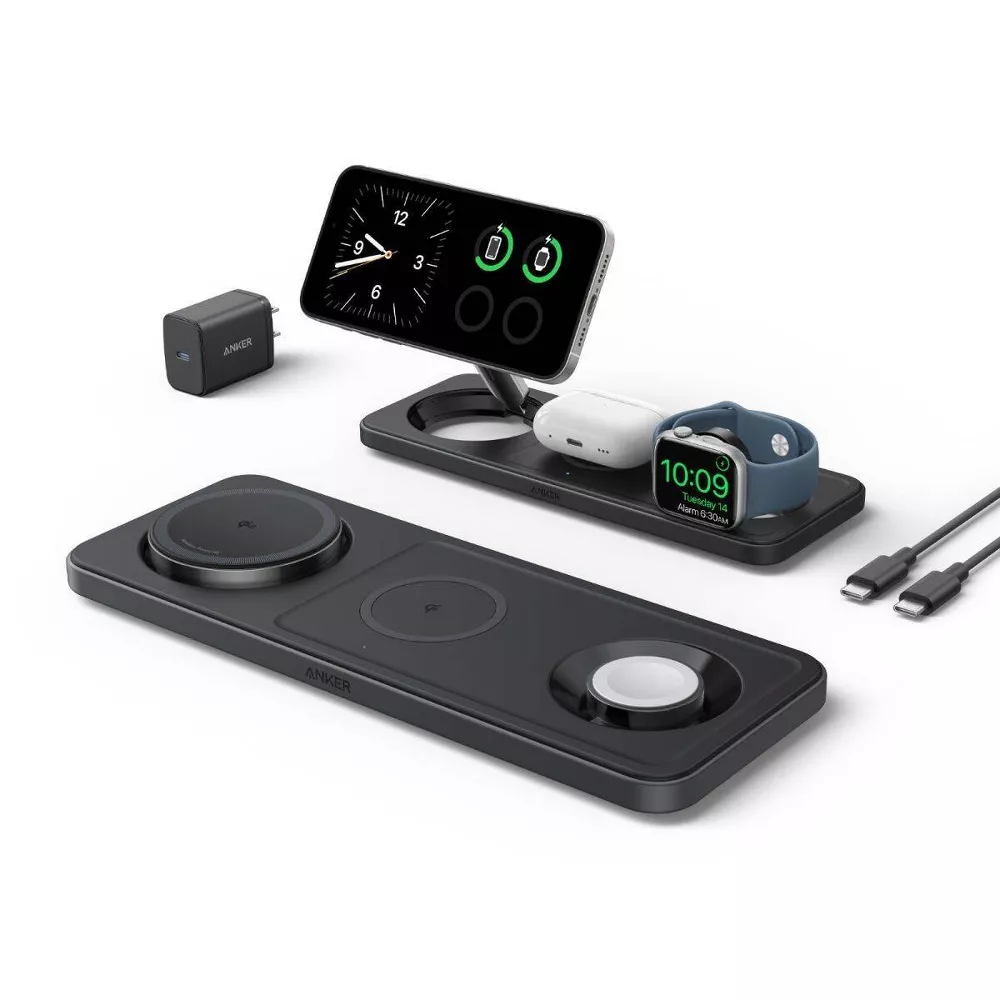 Anker MagGo Wireless Charging Station (3-in-1 Pad) w/ Charger