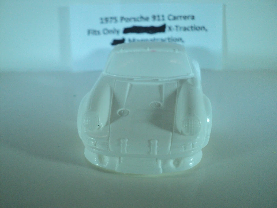 Coche Ranura Escala HO Personalizado Cuerpo Resina Solo 1975 Porsche 911 Carrera Blanco Foto 2 de 4