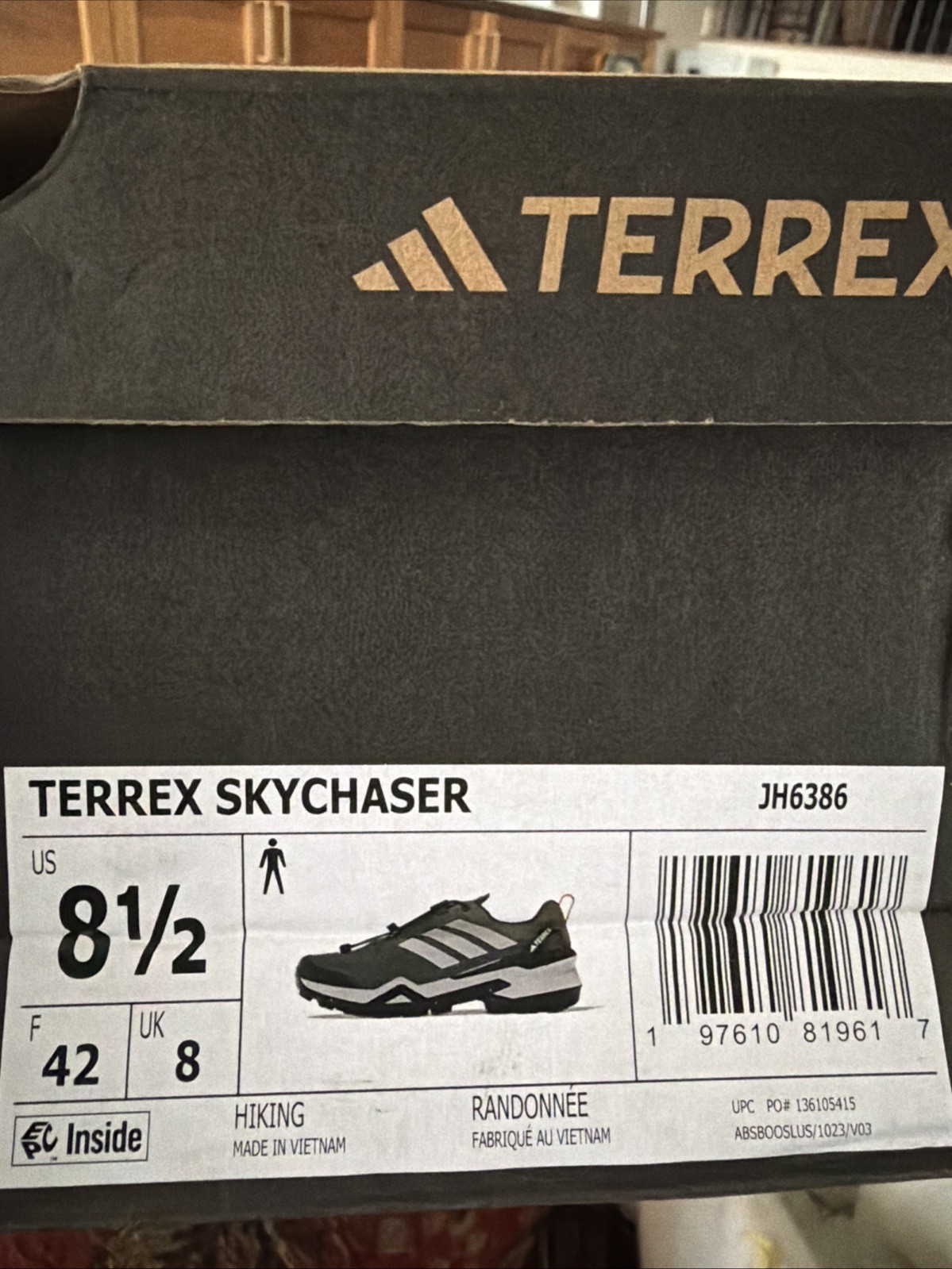 adidas Terrex Skychaser JH6386 Olive Strata Core Black Mens Hiking Shoes Sz 8.5 thumbnail 8