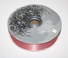 McGinley Mills 1.3" wide Mauve Acetate Satin Ribbon 100 Yard Spool NOS