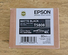 Epson T5808 Pro 3800 3880 Matte Black Ink T580800 w/exp 04-16