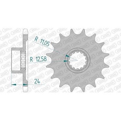 Stahl Ritzel für MV Agusta Superveloce 800 Ago ABS Euro5 2022 525er 17 Zähne