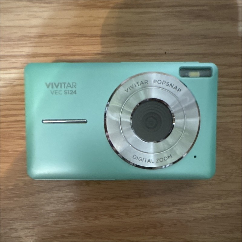 Vivitar PopSnap VEC S124 Compact Camera 12.1MP 4x Zoom Flash USB 2.7" Blue