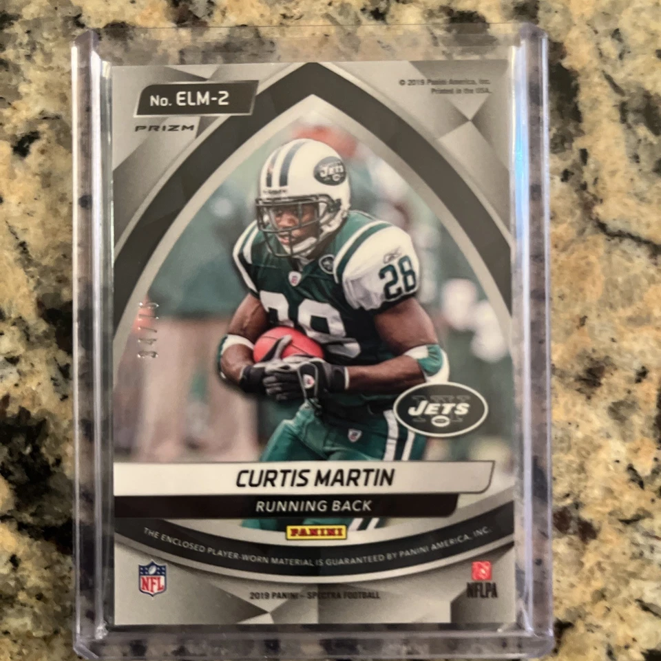 2019 Panini Spectra Curtis Martin Epic Legends Relic #/75 New York Jets  - Image 3 of 4