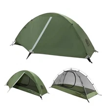 1/2 Person Backpacking Tent for Camping - Ultralight & 1 Person Green