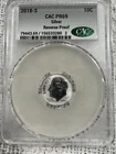 2018-S, 10c, Roosevelt Silver Dime, Reverse Proof, Early Release CAC PF 69 Toned
