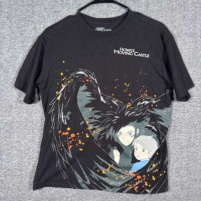 Studio Ghibli Howls Moving Castle T-Shirt Mens Small Black Graphic BoxLunch Tee