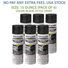 Rust-Oleum 248656-6PK Stops Rust Spray Paint, 15 oz, Rubberized Black, 6 Pack 4.06 per fl oz