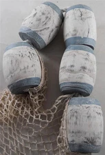 GSM Set of 5 Wood Buoys & Fishing Net