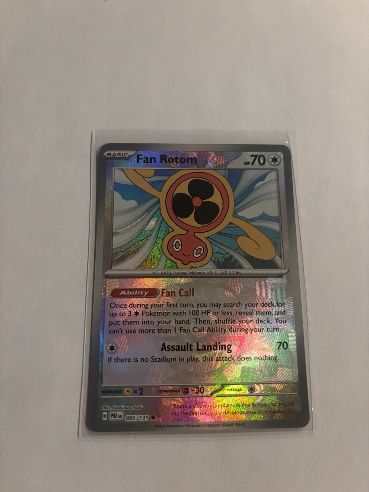 Pokemon TCG - Fan Rotom Masterball Foil - 085/131 - SV: Prismatic Evolution - NM