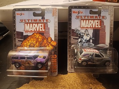 Maisto Ultimate Marvel Series 1 Silver Surfer  Chrysler Panel Thing Hummer 2