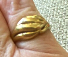9ct 375 Yellow Gold Band Ring Size J Hallmarked Signed Plain No Stone