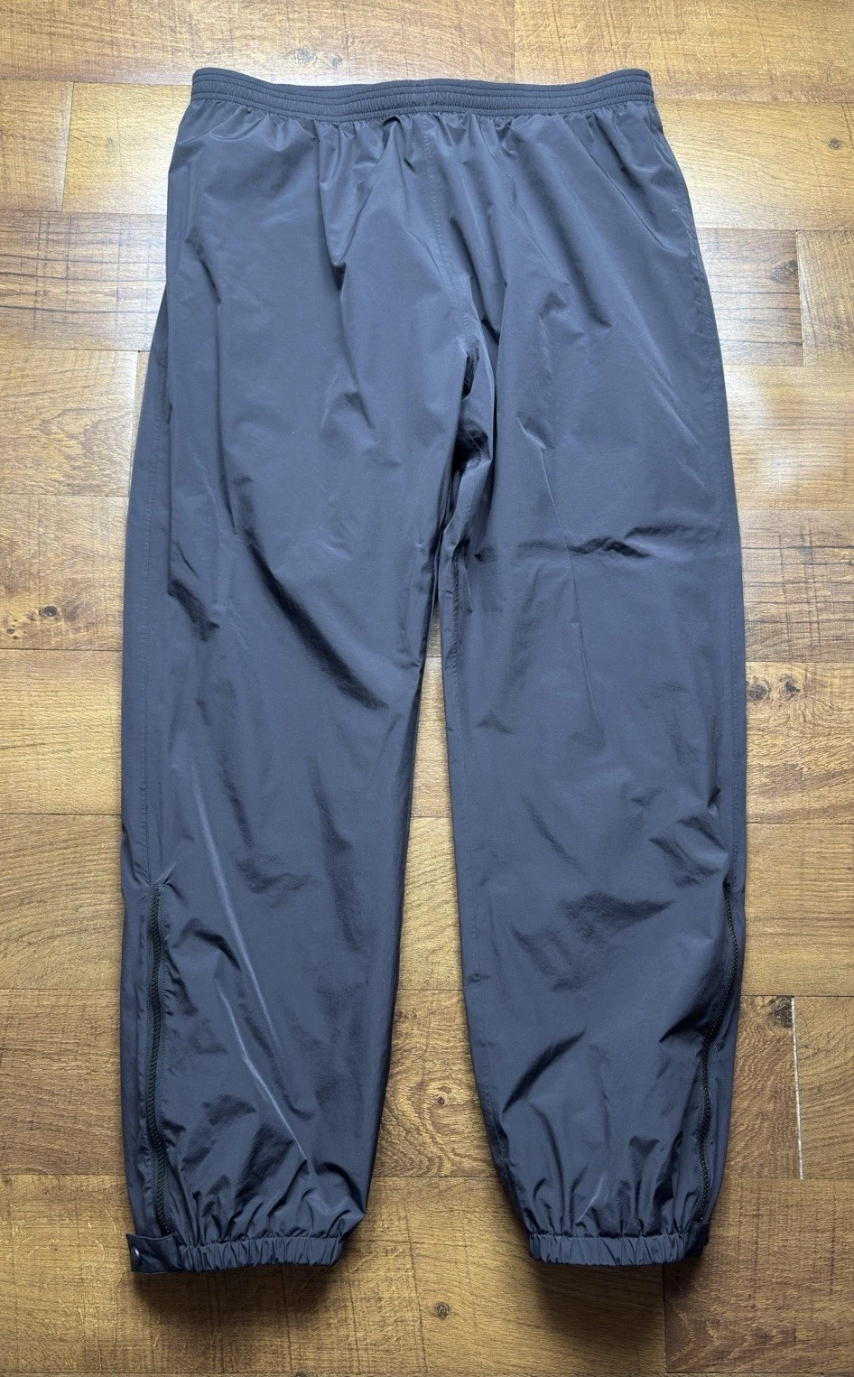 LL Bean Black Gore-Tex Stowaway Rain Ankle Zip Hiking Pants Mens XL - 38X32