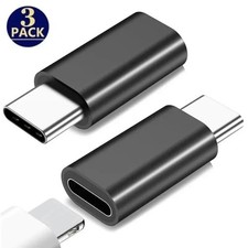 3PCS Lightning Female to USB C Male Adapter iPhone 15 Charging Data Sync