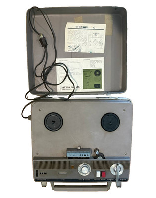 Vintage Aiwa TP-801 Reel to Reel Tape Recorder Japan WORKING 1963 Pitney Tape