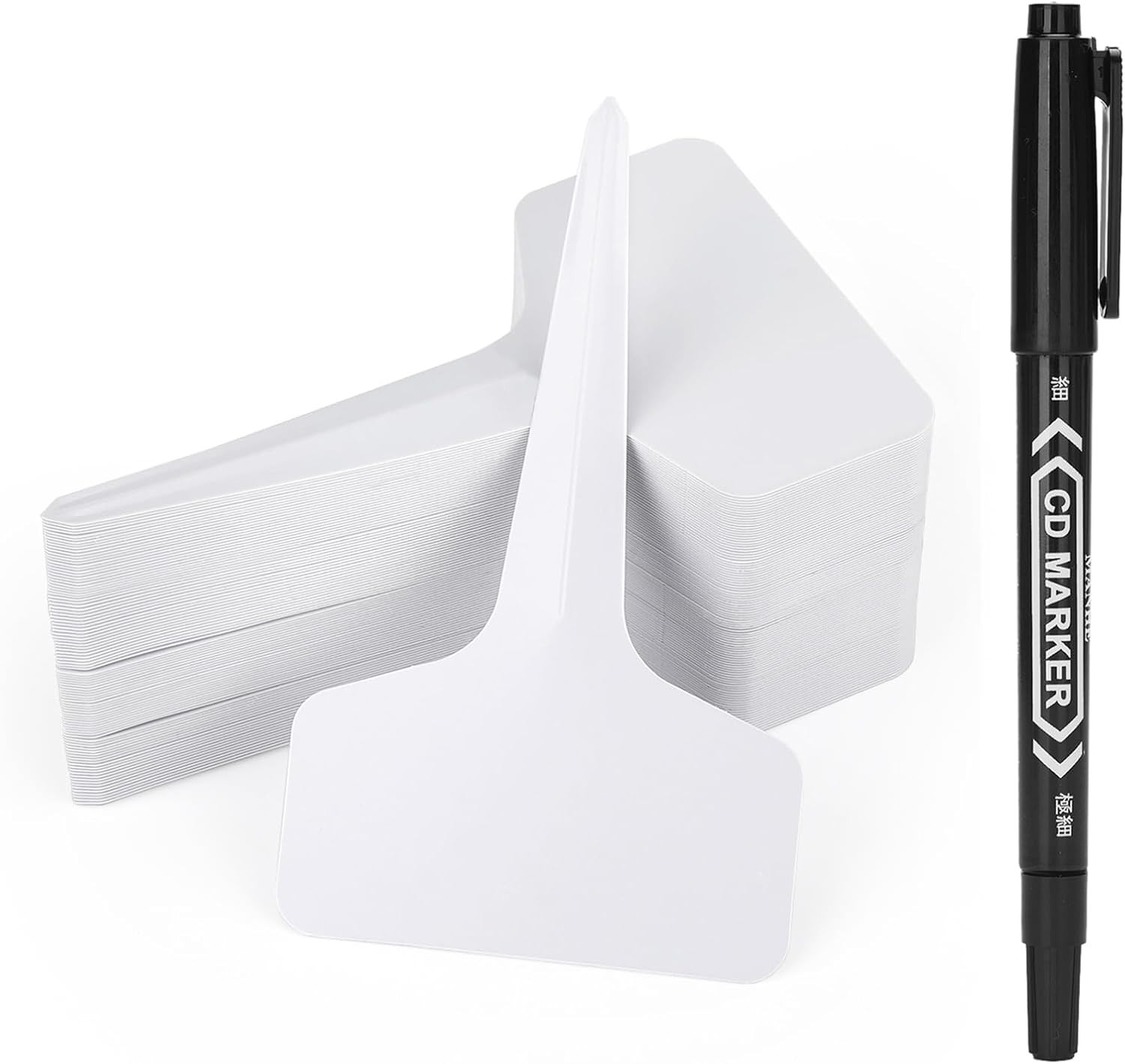 Plant Labels 4 Inch - 200Pcs Plastic Plant Tags Markers T-Type Garden Labels Wat