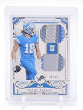 ISAAC TESLAA 2025 NATIONAL TREASURES ROOKIE DUAL PATCH /99 #38 Q1977