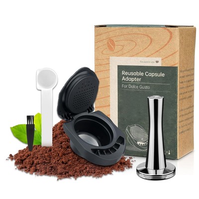Reusable Capsule Adapter for Dolce Gusto, Refillable Coffee Capsule Adapter C...