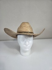 Justin Bent Rail Brown Straw Cowboy Hat sz 6 7/8