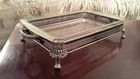 Vintage Silver Plate Footed Casserole Dish Caddy With Pyrex Casserole Dish