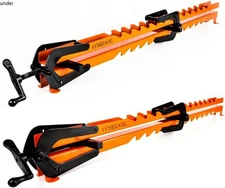 O'SKOOL Pressure Panel Clamps (2-Pack) - 4-Way Pressure Steel Clamps, Orange