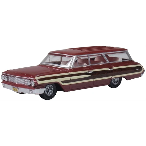 OXFORD DIECAST Oxford 87FC64003 Ford Country Station Wagon Burgundy 1964 1/87