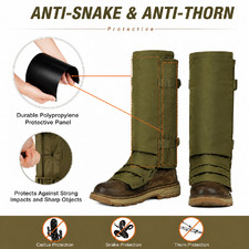 Army Green Snake Chaps Waterproof Bite Proof Gaiters for Hunting Farm Work