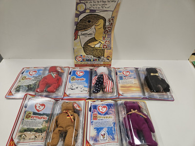 Ty MACDONALDS OSITO, SPANGLE, GERMANIA + MILLENNIUM AND THE END NMWT & BAG L@@K