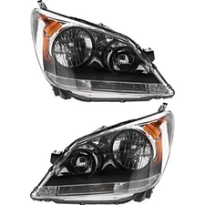 Driver and Passenger Side Headlights For Honda Odyssey 2008-2010 Halogen w Bulbs
