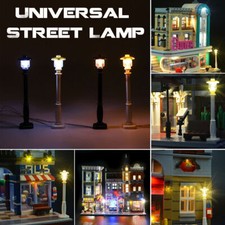 DIY LED Light Lamp Post Lantern For Lego Street Building Shop Model Universal .