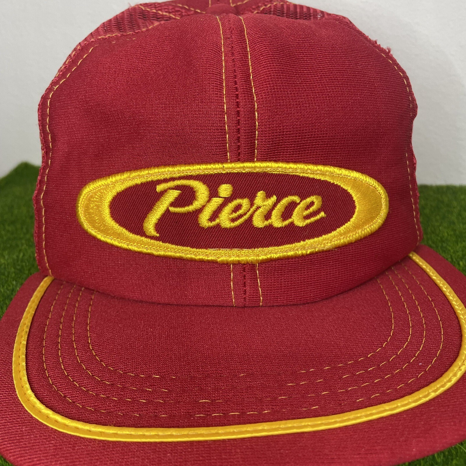 Pierce Patch Mesh Adjustable Snapback Trucker Hat… - image 2